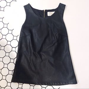 JB by Julie Brown Faux Leather Shirt